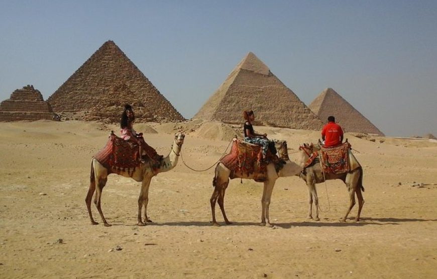 Sightseeing Day Tour to Pyramids, Egyptian Museum and Bazaar from Giza or Cairo